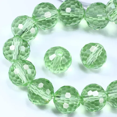 Miniatura 46 de Dowarm 150 PIEZAS Cuentas de cristal de vidrio redondas de 6 mm para hacer joyas, cuentas facetadas de cristal rondelle espaciadoras de color azul