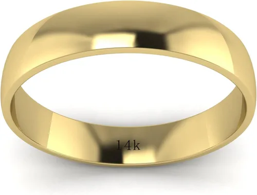 Miniatura 2 de Anillo de boda unisex sólido de oro blanco, rosa, amarillo de 14 quilates, 4mm, cómodo, tradicional, altamente pulido, banda lisa