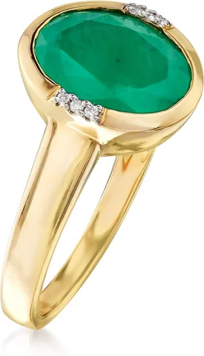 Miniatura 3 de Ross-Simons 3.00 Carat Emerald Ring With Diamond Accents in 14kt Yellow Gold