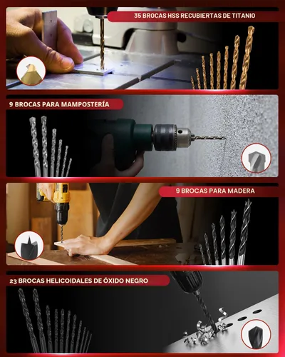 Miniatura 3 de KingTool Juego de 400 Piezas de Brocas – Juego de Brocas para Destornillador con Estuche con Cajón, Juego de Brocas Diseñado para Varias Tareas