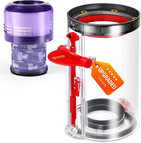 Repuesto de depósito de polvo mejorado compatible con aspiradora Dyson V11 V15 SV14 SV15 SV22, contenedor transparente compatible con Dyson Canister