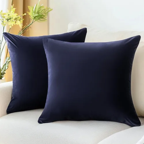 Miniatura 29 de QUORGVES Juego de 2 fundas de almohada de terciopelo verde de 20 x 20 pulgadas, fundas de almohada cuadradas decorativas suaves y sólidas, fundas