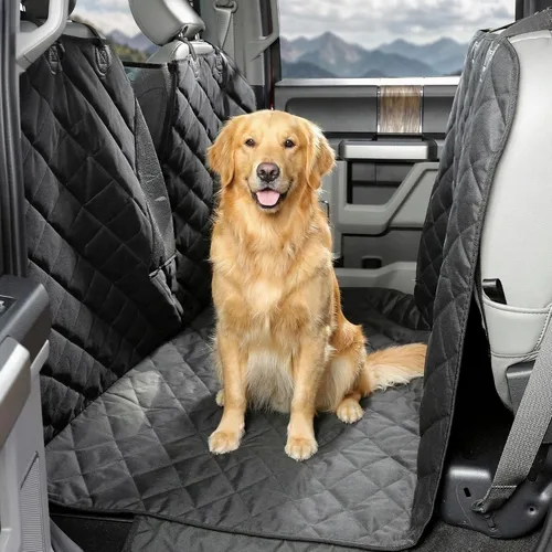 4Knines Funda de hamaca para suelo de perro para camiones de cabina con asientos plegables, impermeable, antideslizante, para perros, protege el