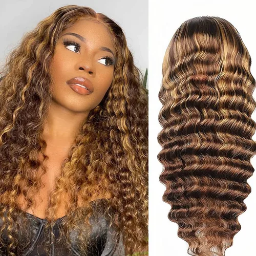 Miniatura 7 de DULOVE Deep Wave Lace Front Wigs Human Hair HD Lace Wig Pre Plucked with Baby Hair Glueless Deep Curly Wig Human Hair for Black Women Natural