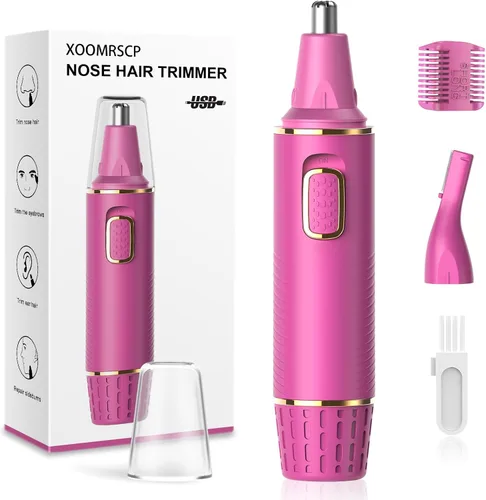 Miniatura 12 de XOOMRSCP Recortadora de pelo de nariz para hombres, recortadora de pelo recargable 2 en 1, sin dolor, multifuncional, para orejas y nariz, con Gris