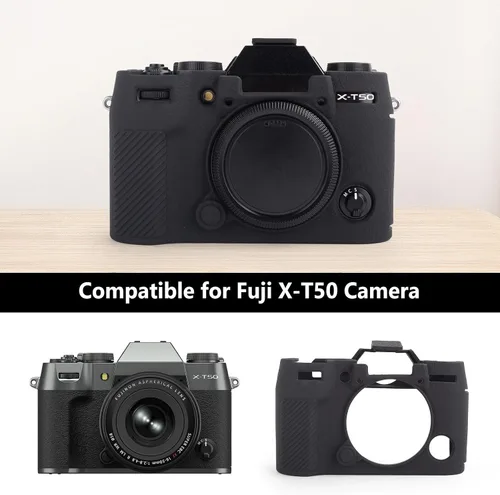 Miniatura 2 de MUZIRI KINOKOO Funda de silicona compatible con cámara digital Fujifilm X-T50 XT50, goma suave Fuji XT50 X-T50 con superficie esmerilada, agarre