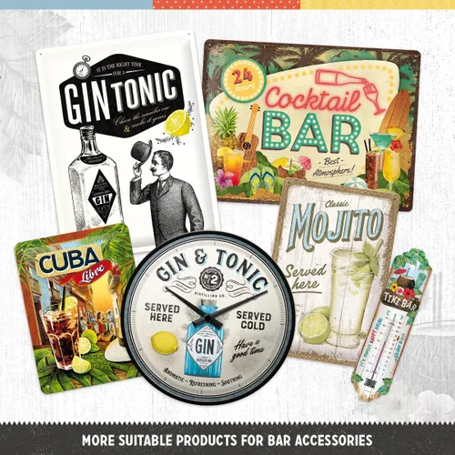 Miniatura 4 de Nostalgic-Art - Beer & Spirit Uosen Cocktail Time - Juego de imanes (9 unidades)