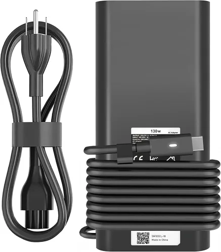 Cargador USB C de 130 W compatible con Dell Precision 5570 5560 5550 5530 5760 5750 3560 Latitude 7410 7310 7210 9410 9510 9510 5420 5510 XPS 15