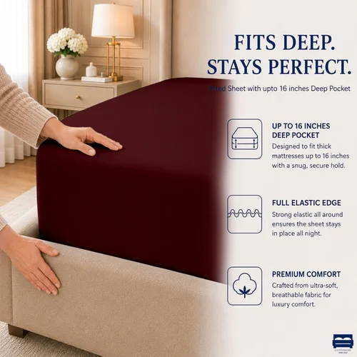 Miniatura 7 de Sábanas individuales para cama de dormitorio, 400 hilos, sábanas 100% algodón, especialmente diseñadas para camas de dormitorio, bolsillo profundo
