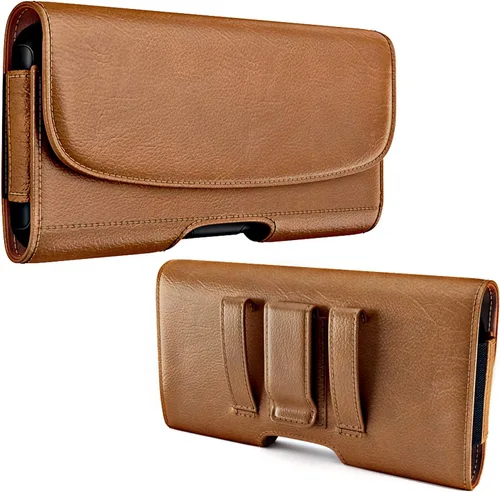Miniatura 5 de PiTau Funda para iPhone 16, 16 Pro, 15, 14, 13, 12, Xs, X, 11, XR - Funda Premium para Teléfono Celular con Clip para Cinturón [Cierre Magnético]