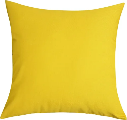 TangDepot - Fundas de almohada decorativas hechas a mano, 100% lona de algodón sólida / fundas de almohada, (40x40 cm, Amarillo)