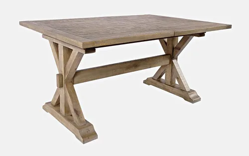 Miniatura 5 de Jofran Carlyle Crossing - Mesa de comedor rústica de madera maciza de 78 pulgadas