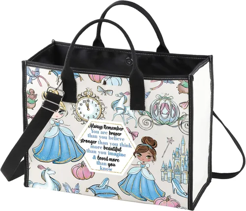 Miniatura 10 de WZMPA Magical Princess - Bolsa de cosméticos de Scullery Maid para fanáticos, regalo You Are Braver Stronger Beautiful Than You Know, bolsa