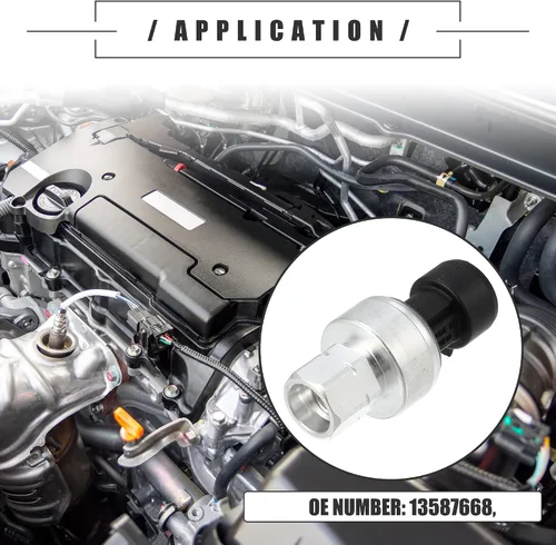 Miniatura 3 de Motoforti Sensor de presión del refrigerador de aire acondicionado, para Chevrolet Traverse LS LT LTZ 3.6L V6 - Gas 2009-2016, metal, 13587668, tono