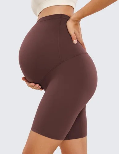 Miniatura 3 de CRZ YOGA Butterluxe - Pantalones cortos de yoga de maternidad sobre el vientre de 6 pulgadas, pantalones cortos de ciclismo atléticos