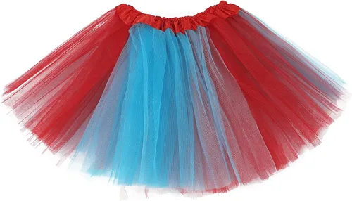 Miniatura 73 de Century Star Tutú de 4 capas para niñas pequeñas, faldas de ballet de tul para baile de princesa, esponjoso, para fiestas de cumpleaños de 2 a 8 años