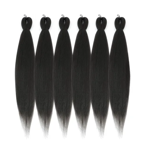 Miniatura 31 de Cabello trenzado preestirado - 12 pulgadas, 8 paquetes, cabello trenzado natural negro corto para trenzas torcidas o trenzas en caja, extensiones