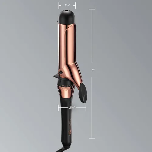 Miniatura 5 de INFINITIPRO BY CONAIR Rizador de titanio de oro rosa de 1 1/2 pulgadas, barril de 1 ½ pulgada produce ondas suaves – para uso en cabello mediano