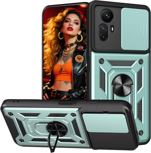 Miniatura 11 de Funda de teléfono celular para Xiaomi Redmi Note 12S, protección resistente con cubierta deslizante para cámara, soporte giratorio de metal de 360°