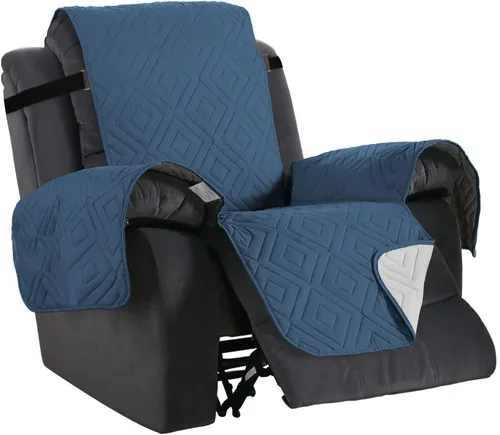 Miniatura 24 de H.VERSAILTEX Funda reversible para silla, protector de muebles antideslizante, resistente al agua, con correas elásticas de 2 pulgadas