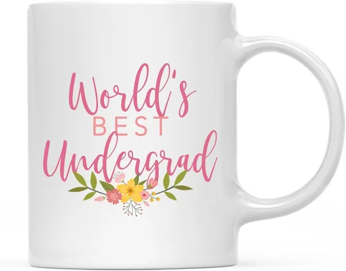 Miniatura 111 de Andaz Press Taza de café de 11 oz, regalo de broma de la mejor abbuela del mundo, diseño floral, paquete de 1