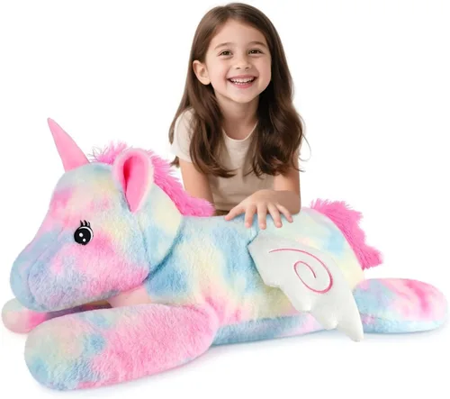 Miniatura 17 de SuzziPals Animal de peluche grande de 30 pulgadas, cachorro de peluche gigante grande y suave, juguetes de peluche gigantes para relajación