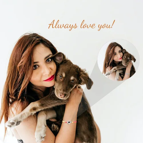 Miniatura 6 de JINLIN Pulseras de proyección personalizadas, pulseras de fotos personalizadas para mujeres y hombres, pulsera con texto en inglés "I Love You