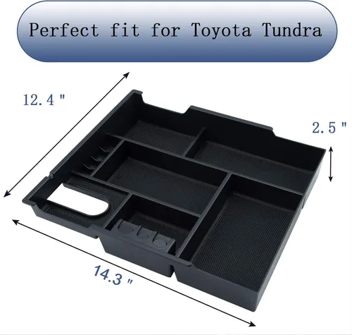Miniatura 6 de JKCOVER - Bandeja organizadora para consola central, compatible con Tundra Negro (Black Trim)