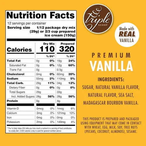 Miniatura 2 de Triple Scoop - Paquete surtido napolitano de mezcla de helados, mezcla para helados. Simple, fácil, delicioso. De mezcla gourmet a máquina en 5