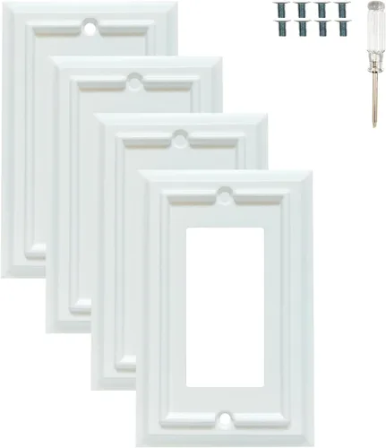 Miniatura 7 de Placas de pared, cubiertas de toma de corriente dúplex, placas de interruptor de luz de palanca, cubierta de interruptor de luz para decoración