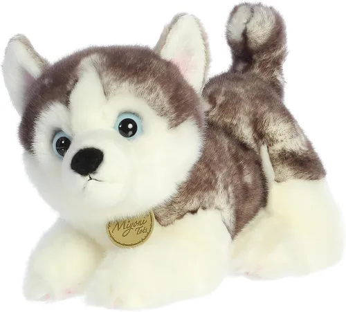 Miniatura 2 de Aurora® Adorable Miyoni® Tots Husky Siberian Pup - Detalle realista - Apreciado compañerismo - Gris 10 pulgadas