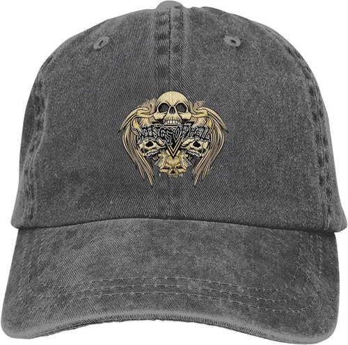 Miniatura 9 de Cowboy Hat Trendy Hats for Man and Women Djustable Four Season Outdoor Baseball Cap of Hell Skull with Angel Deep Heather
