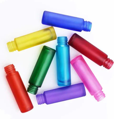 Miniatura 2 de 8 botellas de vidrio grueso esmerilado de 0.3 fl oz (1/3 oz) de alta calidad, frascos de tubo para aceites esenciales, aromaterapia, perfumes