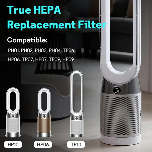 Miniatura 3 de Leemone Filtro de carbono HEPA 2 en 1 para Dyson PH01 HP06 TP06 HP07 TP07 HP09 TP09 TP10 HP10 Puri-fier de aire de vidrio combinado de 360°, 1