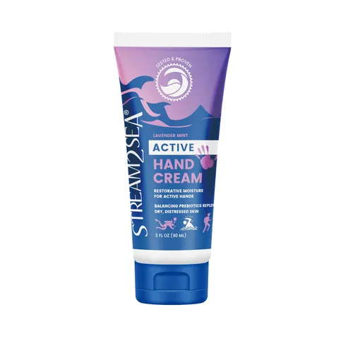 STREAM 2 SEA Crema de manos reparadora intensiva prebiótica de menta y lavanda, hidrata, protege e hidrata diariamente con crema de manos hidratante