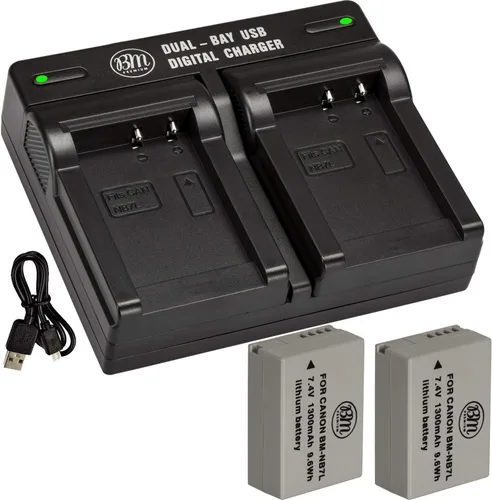 Miniatura 7 de Big Mike's BM Premium Paquete de 2 baterías NB-7L y kit de cargador de batería dual para cámaras digitales Canon PowerShot G10, G11, G12, SX30