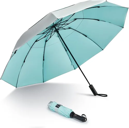 Miniatura 124 de G4Free Paraguas de golf grande de 42/46/54/62 pulgadas, paraguas compacto de viaje inverso, 10 varillas, resistente al viento para lluvia, doble