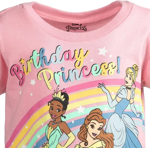 Miniatura 5 de Disney Minnie Mouse Princess Belle The Little Mermaid Moana Lilo &Stitch Frozen - Camiseta de cumpleaños para niñas pequeñas a niños pequeños