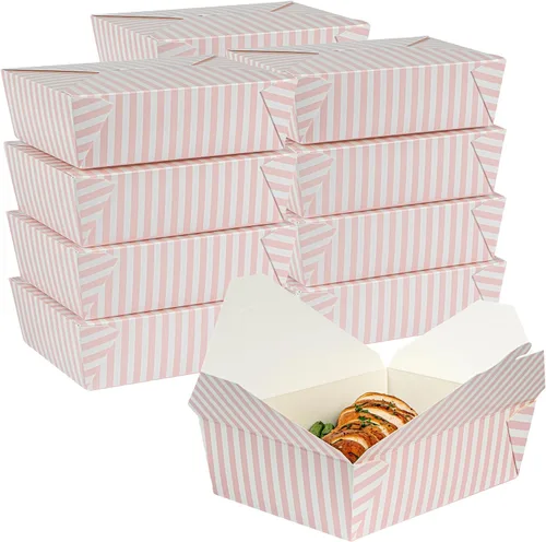 Miniatura 54 de Restaurantware Bio Tek - Cajas para llevar de 30 onzas, 200 loncheras para llevar, cierre de tabulación, resistentes al calor, desechables, de papel