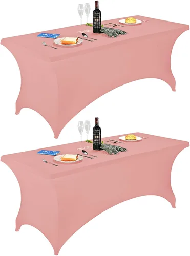 Miniatura 79 de FORLIFE - Funda de mesa de elastano, mantel ajustado de 4 pies para mesas rectangulares, funda elástica para patio, universal para bodas, banquetes