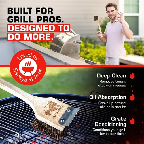 Miniatura 5 de El cepillo original no metálico para parrilla al aire libre Cepillo de limpieza de barbacoa resistente al calor de alta temperatura Limpiador