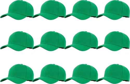 Miniatura 83 de Gorras de béisbol con correa trasera ajustable, lisas, negras, 12