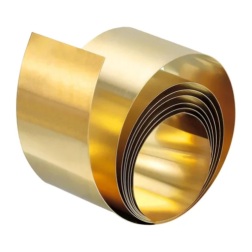 uxcell Rollo de hoja de latón, placa de hoja de metal 1000 mm x 40 mm x 0,1 mm