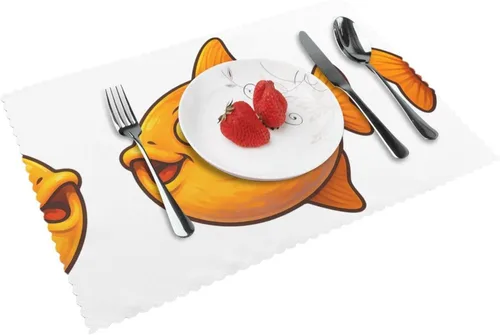 Miniatura 9 de Rectangular Placemats Set of 4, Heat Resistant Liquid Metal Printed Kitchen Dining Table Mats