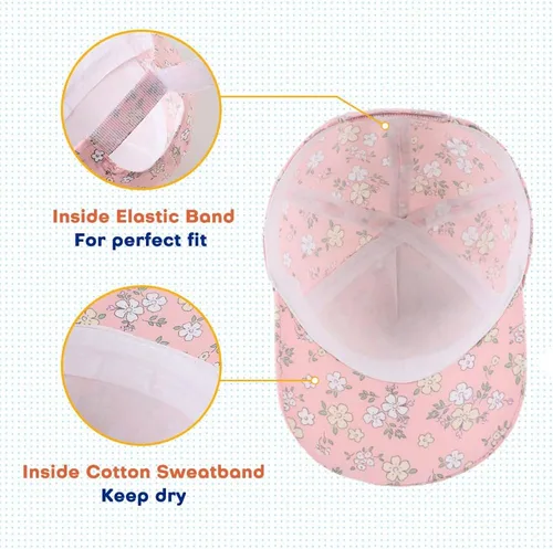 Miniatura 37 de Peecabe Gorra de béisbol para niños pequeños, unisex, de algodón, ajustable, para bebés, niños, gorra de béisbol para niñas de 1 a 5 años