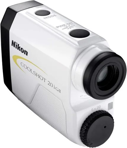 Miniatura 5 de Nikon Coolshot 20i GII - Telémetro de pendiente láser de golf, versión estándar blanco con borde amarillo, talla M