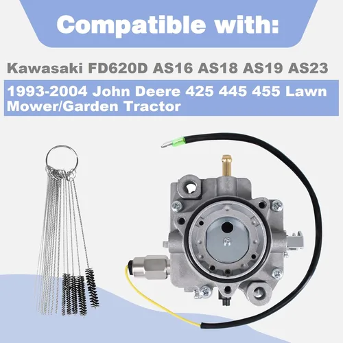Miniatura 2 de Kit de carburador 15004-0799 para Kawasaki FD620D AS16 AS18 AS19 John Deere 425 445 455 Reemplaza 15004-2067 15003-2634 MIA11386 MIA12362