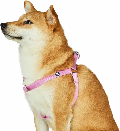 Blueberry Pet Essentials Step-in - Arnés para perro, tamaño mediano, chaleco ajustable rosa fucsia, nailon sólido clásico para perros machos y
