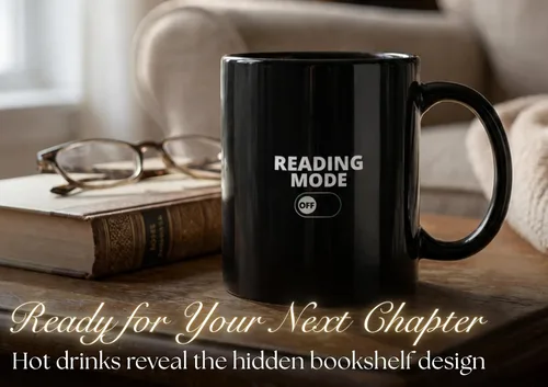 Miniatura 2 de Onebttl Regalos para amantes de los libros, taza que cambia de color, taza de café de cerámica con modo de lectura, regalo para lectores, ratones
