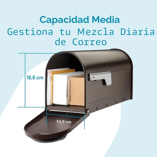 Miniatura 2 de Architectural Mailboxes 8830RZ-10 Buzón de montaje en poste Winston, bronce frotado